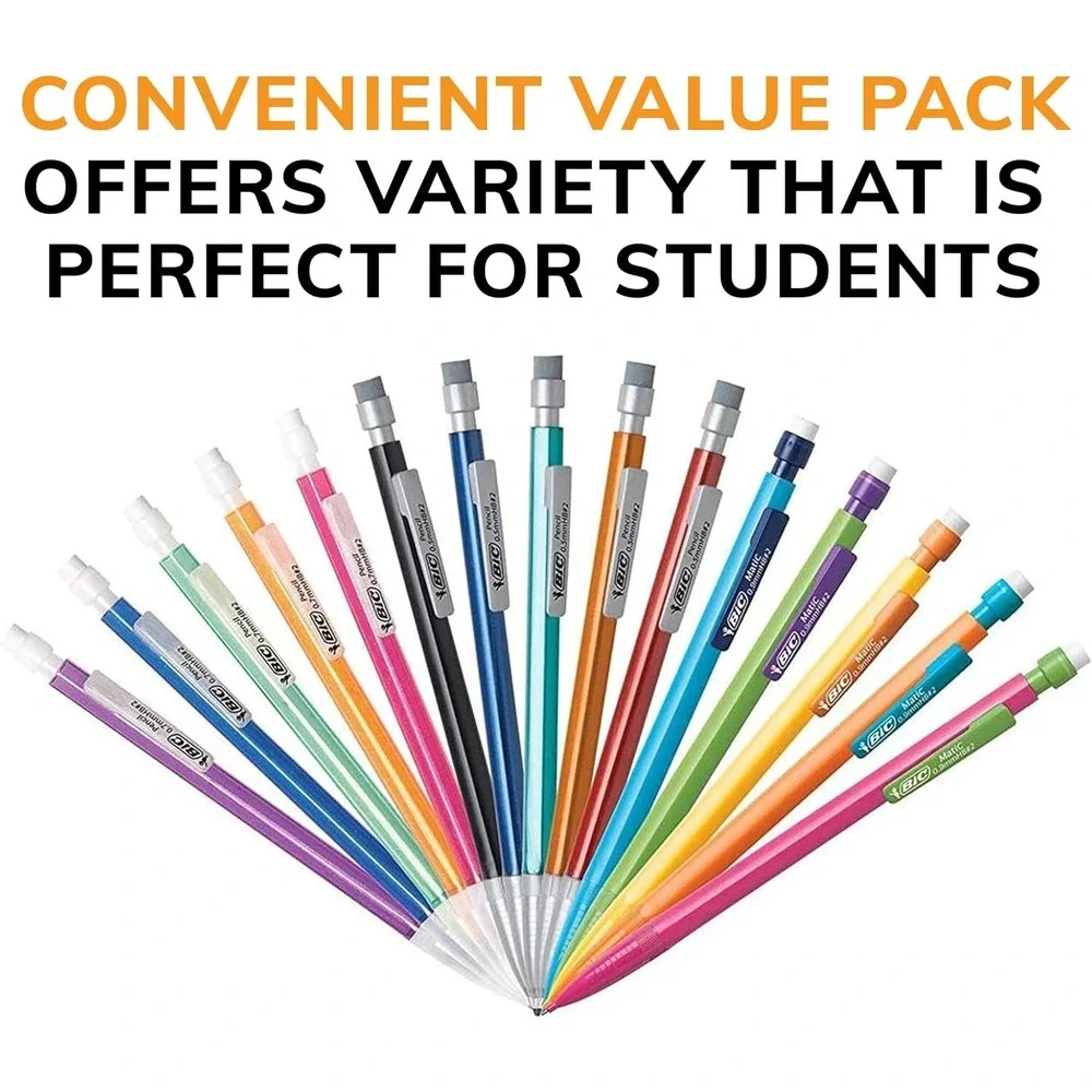 BIC Mechanical Pencil 60ct Variety Pack 0.5mm/0.7mm/0.9mm‎ Office School Supply